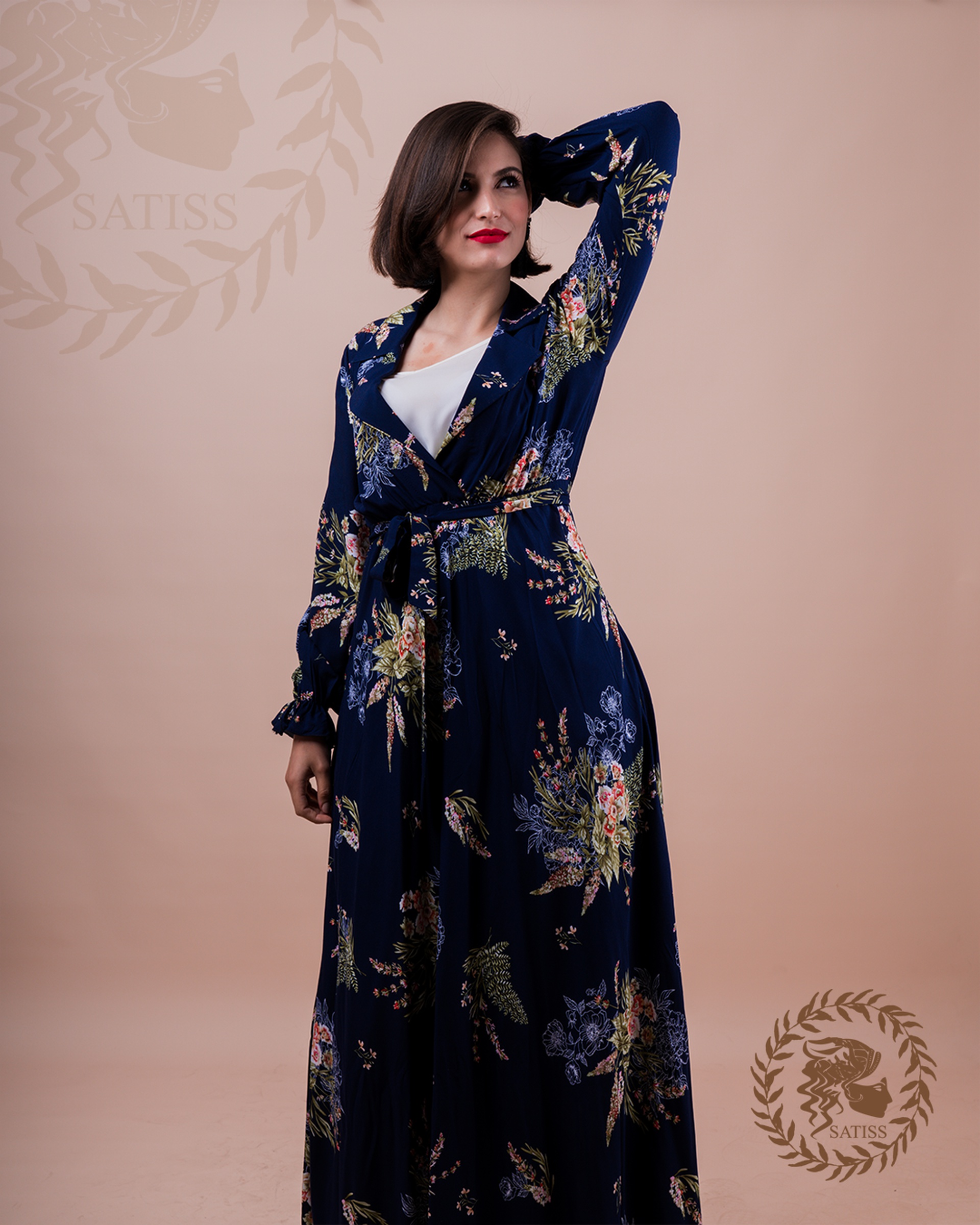 ROBE COL BLAZER BLEU NUIT