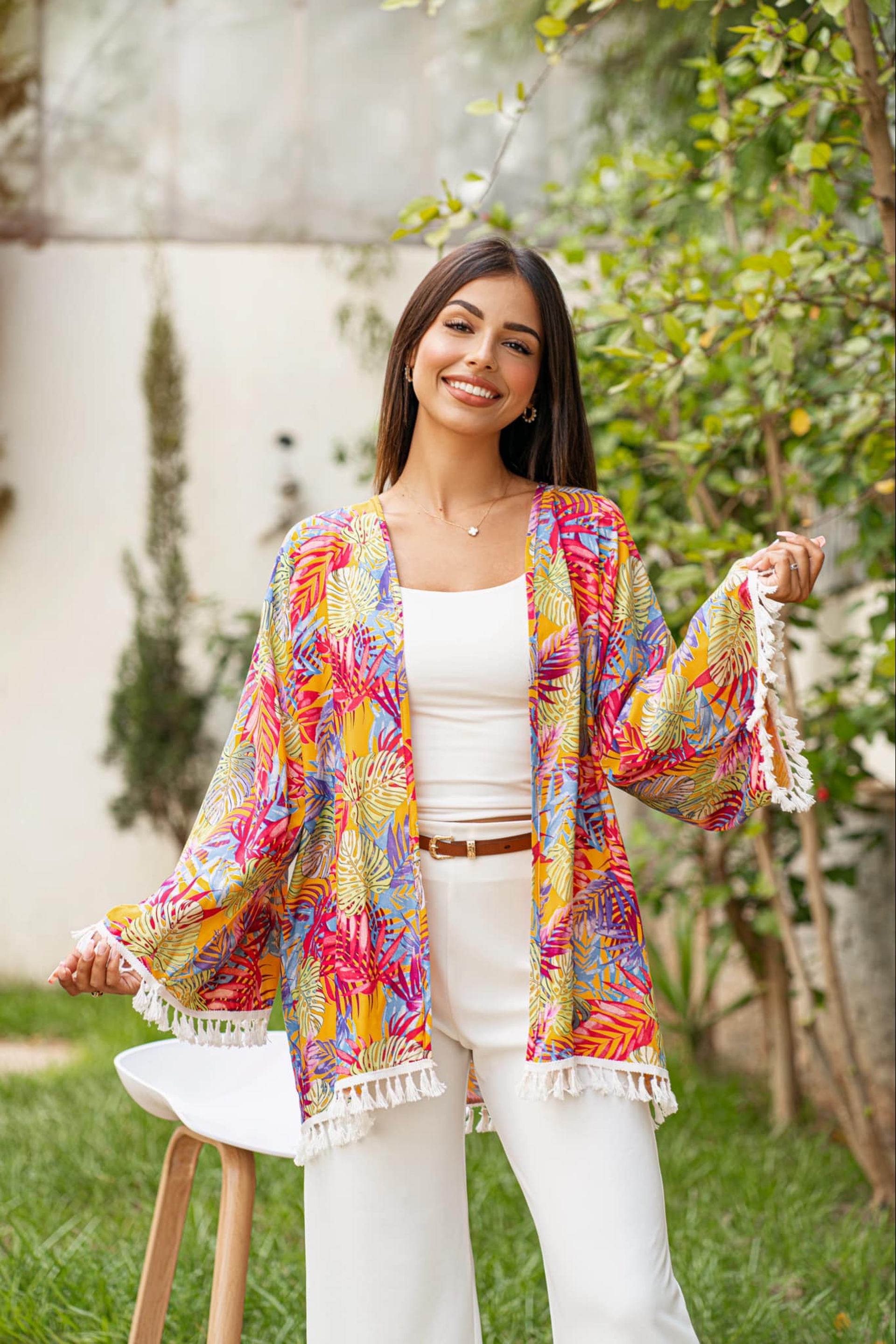 KIMONO TROPICAL ORANGE